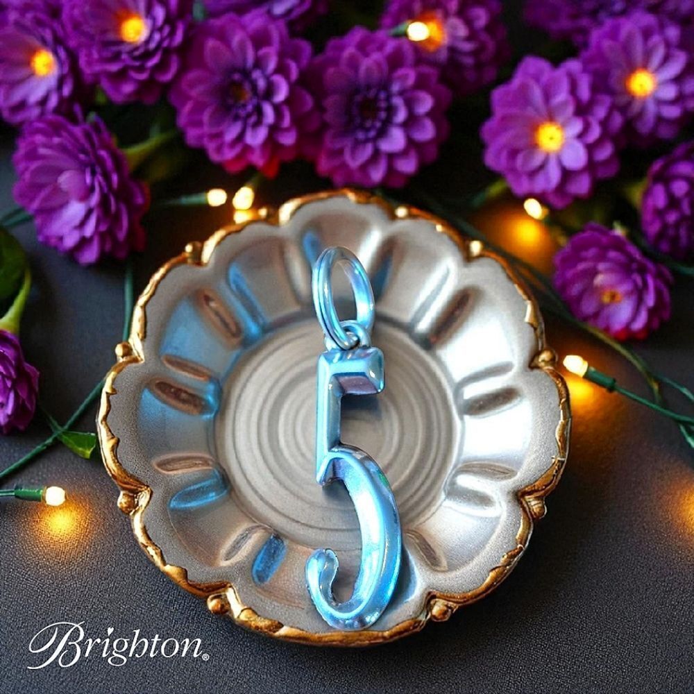 BRIGHTON "Numeric Amulet" Silver Number 5 Pendant Charm